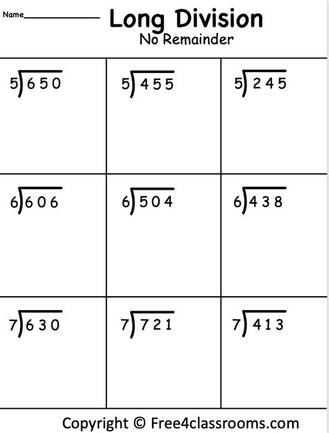 long division without remainders|Long division, no remainders, 3.